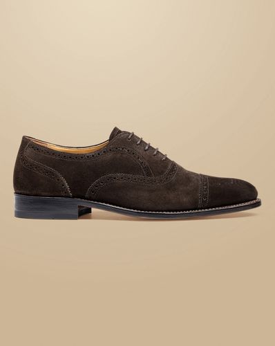 Chaussures Richelieu Oxford En Daim - Chocolat Foncé en par - Charles Tyrwhitt - Modalova