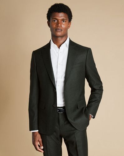 Veste De Costume De Italien En Flanelle - Vert Forêt en par - Charles Tyrwhitt - Modalova