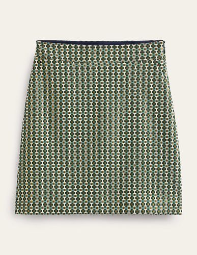 Mini-jupe trapèze en jacquard - Boden - Modalova