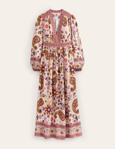 Robe longue à col cranté - Boden - Modalova