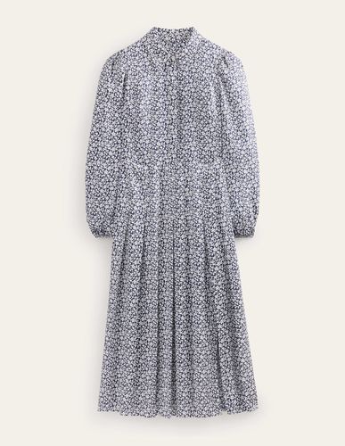 Robe-chemise midi avec jupe plissée - Boden - Modalova