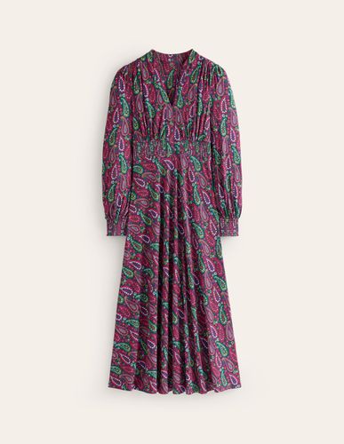 Robe midi Ivy à smocks Femme Boden - Boden - Modalova