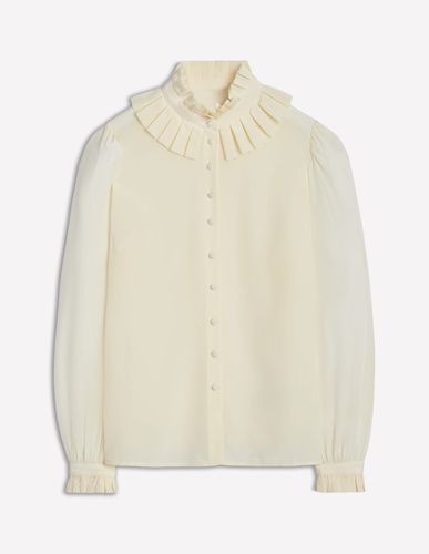 Blouse en soie à col volanté - Boden - Modalova