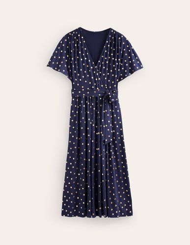 Robe portefeuille midi façon kimono en jersey - Boden - Modalova