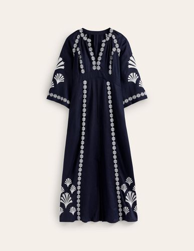 Robe Una brodée en lin Femme Boden - Boden - Modalova