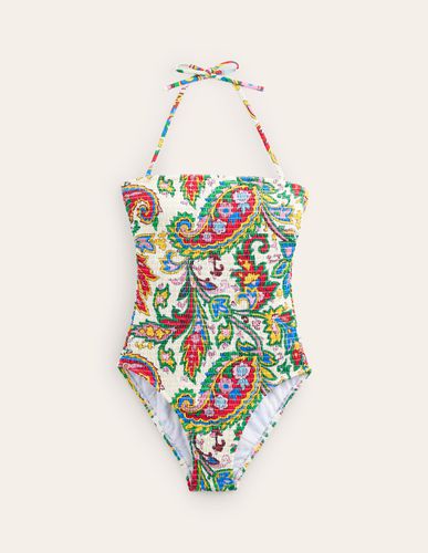 Maillot de bain bandeau Milos à smocks - Boden - Modalova