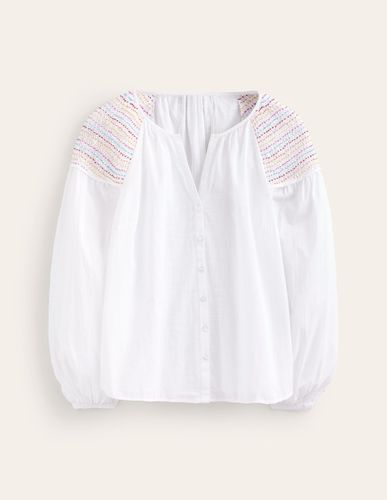 Blouse en coton à smocks - Boden - Modalova