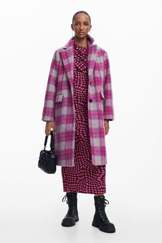 Manteau tartan rose - Desigual - Modalova