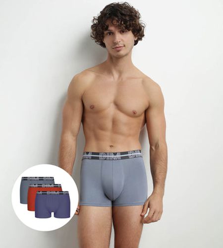 Lot de 3 boxers à ceinture 3D Rouge Gris Powerful - Masculin - Taille 3 - DIM - Modalova