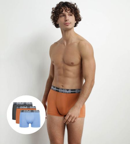 Lot de 3 boxers à ceinture 3D Gris Bleu Powerful - DIM - Modalova
