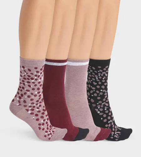 Lot de 4 paires de chaussettes Grenat à taches Eco Style - DIM - Modalova
