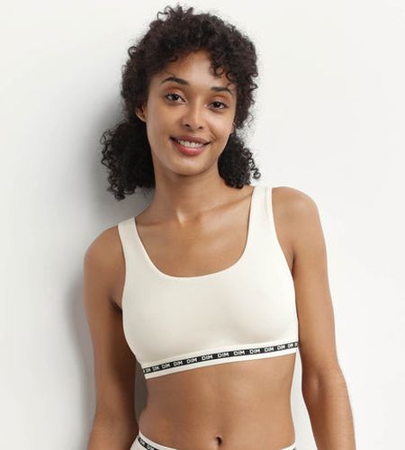 Brassière crop top sans armature en modal polyamide Icons Seamless - DIM - Modalova