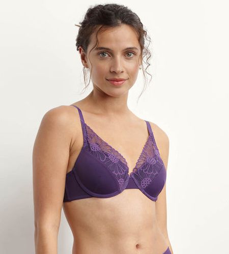 Soutien-gorge corbeille microfibre dentelle Fais-Moi Une Fleur - Féminin - Taille 85A - DIM - Modalova