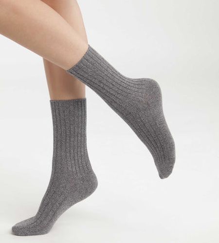 Chaussettes en maille côtelée unie Chiné Bambou - Féminin - Taille TU - DIM - Modalova