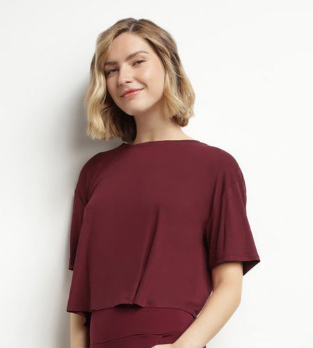 T-shirt de sport en viscose Bordeaux avec dos ouvert Move - Féminin - Taille XS - DIM - Modalova