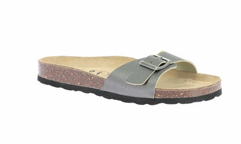 Paire de mules argentées en cuir et liège - DIM - Modalova