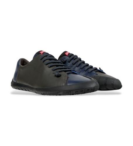 K101114-009 Peu Path+ Leather Sneakers , (42), Cuir, Noir, Plat, Lacets, Casuel, Marine - Camper - Modalova
