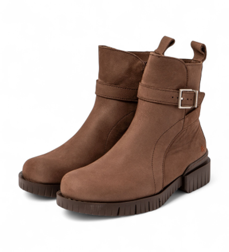 Bottines en cuir Oxford (38), Plat, 1 à 3 cm, Fermeture éclair, Casuel - ART - Modalova