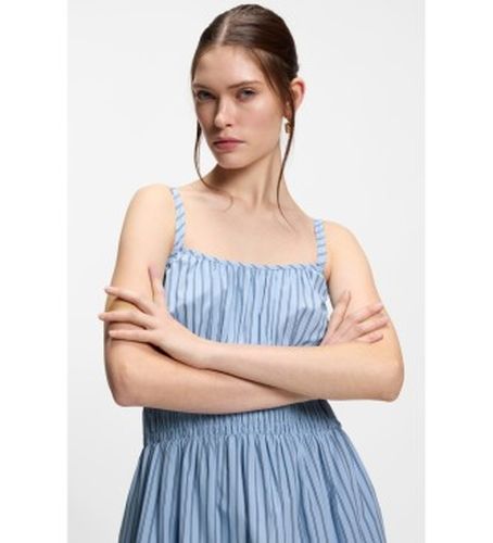 Robe en popeline de coton à rayures verticales (34), Casuel, Classique, Sans manches / bretelles - Boss - Modalova
