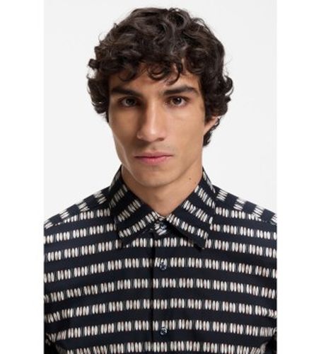 Chemise Coupe régulière popeline imprimée (M), Casuel, Coton, Manche courte - Boss - Modalova
