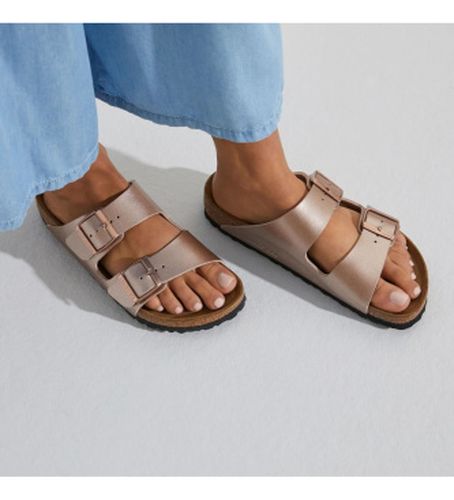 Sandales en Cuir Arizona Birko Flor (Coupe Étroite) (36), Plat, Aucun, Casuel - Birkenstock - Modalova