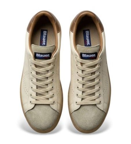 S6LOWELL01 Baskets en cuir Lowell (44), Plat, Lacets, Casuel - Blauer - Modalova