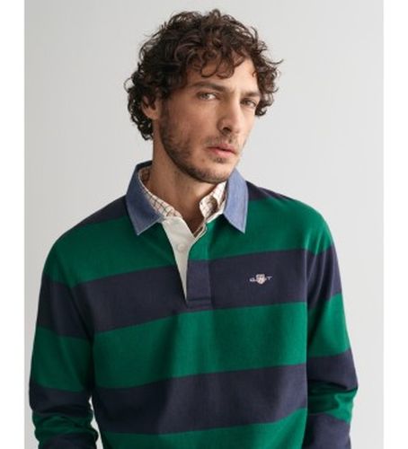 Polo en chambray à rayures (L), Casuel, Coton, Manche longue - Gant - Modalova