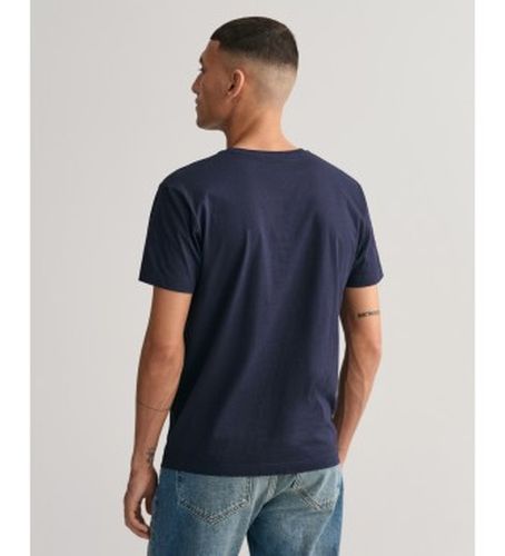 T-shirt col V Shield (S), Casuel, Coton, Manche courte, Marine - Gant - Modalova