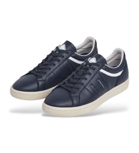 HMS200047 Bond Active Leather Sneakers (42), Cuir, Plat, Lacets, Casuel, Marine - Hackett London - Modalova