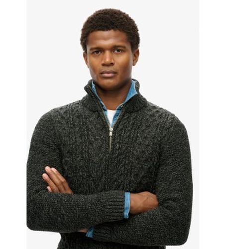 M6110639A Pull en tricot tressé demi-zip Jacob (L), Casuel, Acrylique - Superdry - Modalova