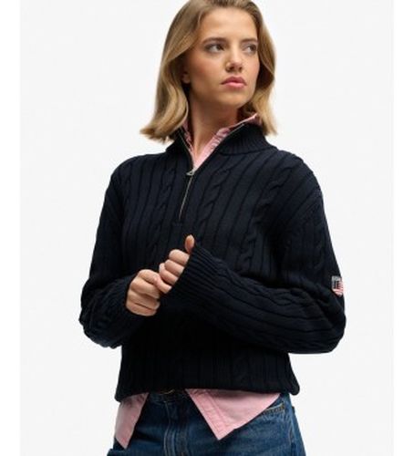 W6110741A Cardigan ample à demi-fermeture éclair (XS), Casuel, Coton - Superdry - Modalova