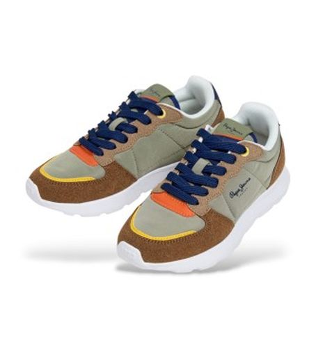 Pour garçon. PBS400009 Trainers Teagan Bass (33), Plat, Lacets, Casuel, Vert, mode enfantine - Pepe Jeans - Modalova
