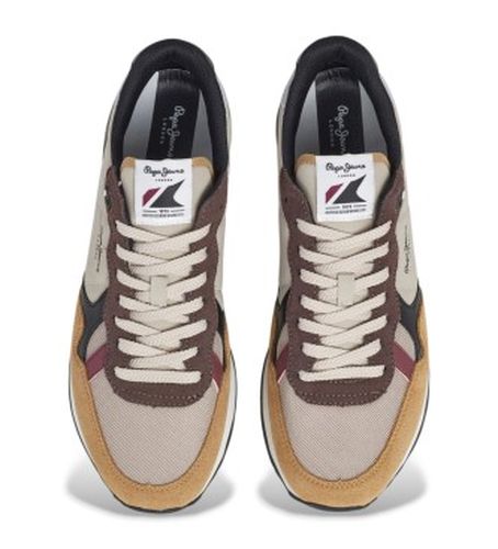 PMS400004 Baskets Brit Colors (44), Cuir, Plat, Lacets, Casuel - Pepe Jeans - Modalova