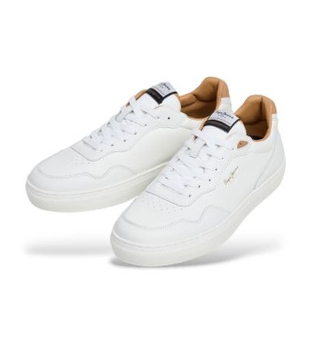 PMS000038 Camden Main Leather Sneakers (40), Cuir, Blanc, Plat, Lacets, Casuel - Pepe Jeans - Modalova