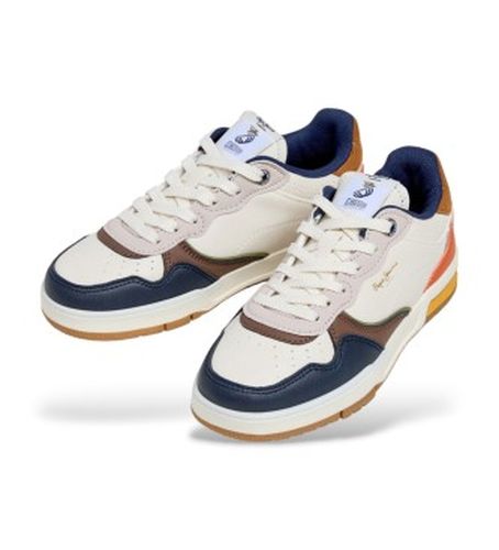 Pour garçon. PBS000008 Trainers Levitt West (32), Blanc, Plat, Lacets, Casuel, mode enfantine - Pepe Jeans - Modalova