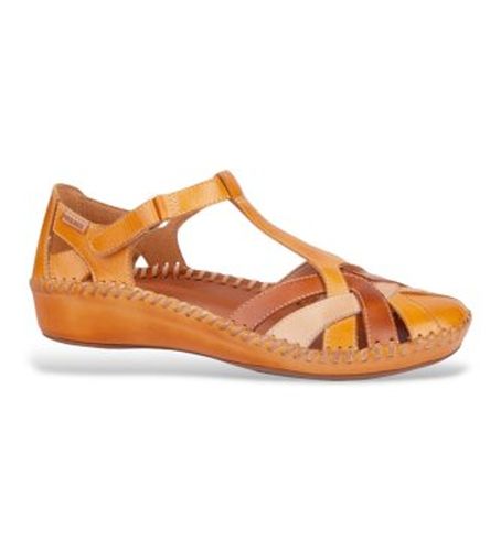 C5 Sandales en cuir P.Vallarta marron (37), , Plat, Velcro, Casuel - Pikolinos - Modalova