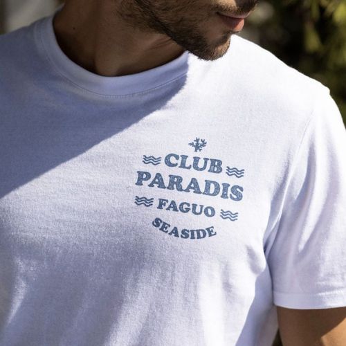 T-shirt blanc club paradis - FAGUO - Modalova