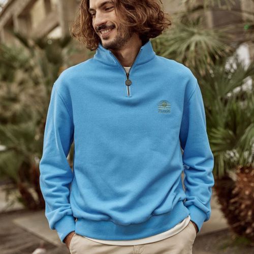 Sweat azur broderie outdoor - FAGUO - Modalova