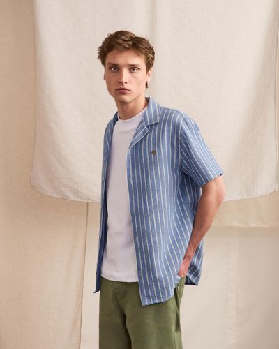 Chemise manches courtes écrue et - FAGUO - Modalova
