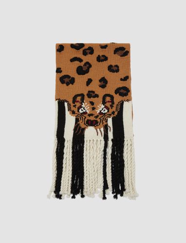 Leopard Knit Scarf - Joseph - Modalova