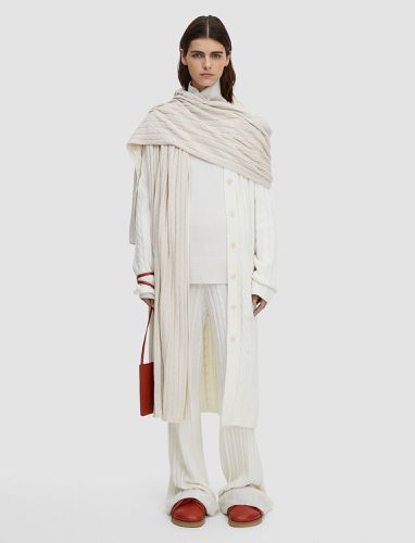 Light Cable Knit Scarf - Joseph - Modalova