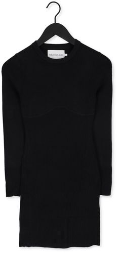 Calvin Klein Mini Robe Badge Knitted Sleeves Dress - France - CSV - Modalova