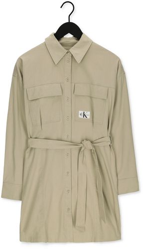 Calvin Klein Robe Midi Badge Belted Shirt Dress En - France - CSV - Modalova
