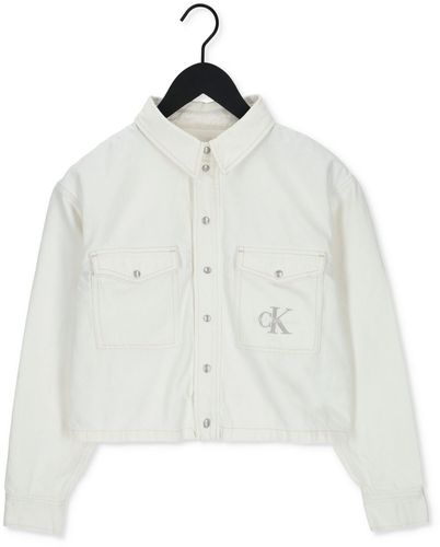 Calvin Klein Veste En Jean Cropped Utility Shirt - France - CSV - Modalova