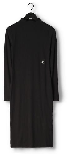 Calvin Klein Robe Midi Shiny Rib High Neck Dress - France - CSV - Modalova