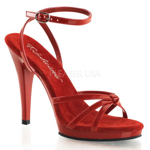Sandales rouges bride croisée - Pointure : 42 - Fabulicious - Modalova