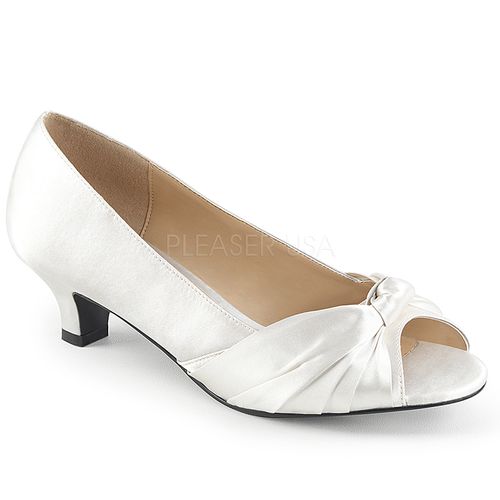 Escarpins satin blanc - Pointure : 43 - Chaussures Pleaser Pink Label - Modalova