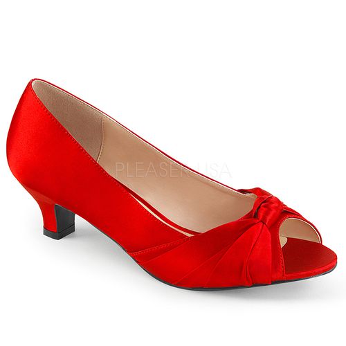 Escarpins satin rouge - Pointure : 48 - Chaussures Pleaser Pink Label - Modalova