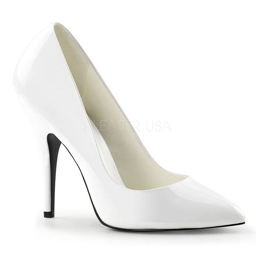 Chaussures escarpins blanc vernis talon aiguille - Pointure : 37 - Pleaser - Modalova