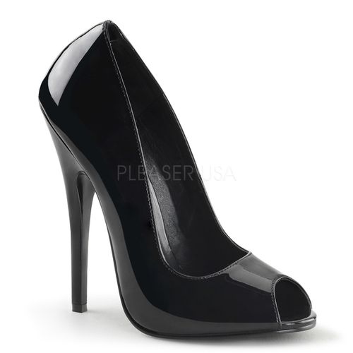 Escarpins Peep Toe noirs vernis - Pointure : 35 - Chaussures femmes Devious - Modalova